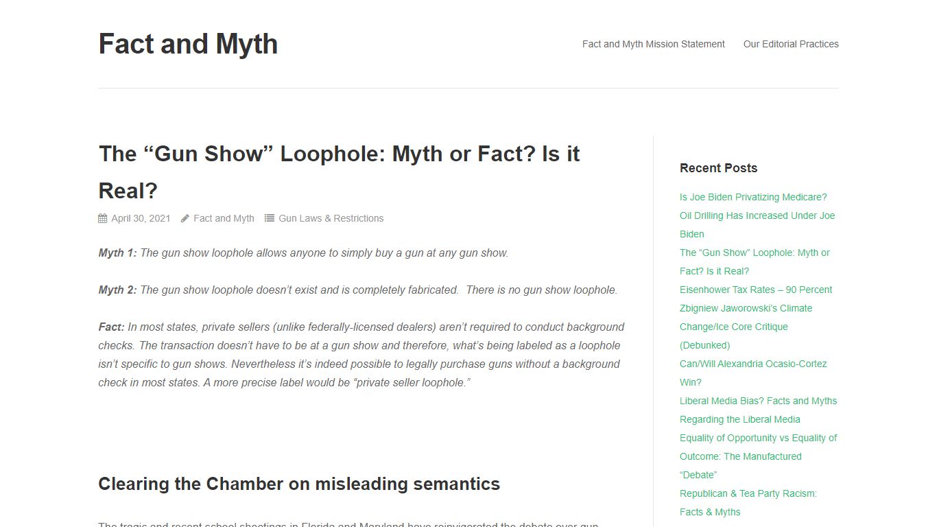 The “Gun Show” Loophole: Myth or Fact? Is it Real?